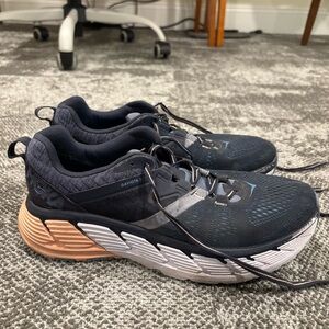 Hoka One One Gaviota 2 Dark Blue Salmon Pink Running Shoes Womens U.S. 10